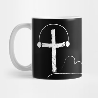 cross on a black Mug